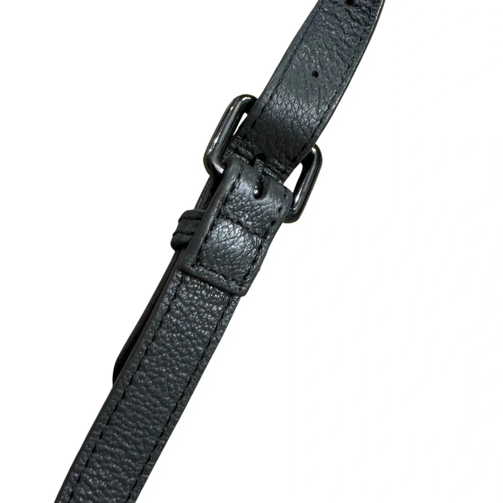 Vince Camuto | Dark Grey Charcoal Saddle Crossbody Bag Pebbled